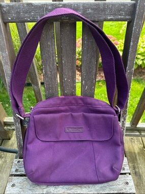 Timbuk2 Purple Crossbody w/ Velcro to attach to bike, wheelchair, or walker